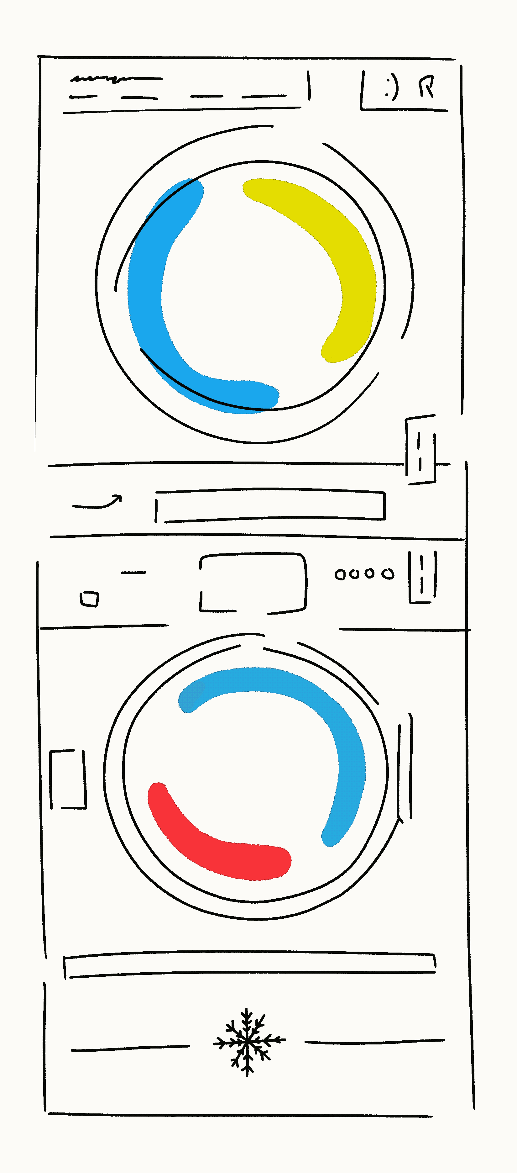 An illustration of a washing machine.